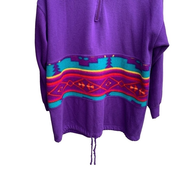 Vintage Carolina Colors Sport Pullover Fleece Jacket - Picture 2 of 7